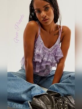 Free People In The Clouds Lavender Purple Top Size Small NWT